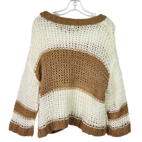 Urban Outfitters Chunky Color-Block Open Knit Sweater XS - Picture 13 of 16